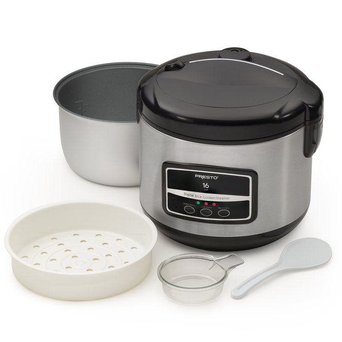 Presto 16 Cup Digital Stainless Steel Rice Cooker/Steamer & Reviews